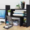 Business Card Box, Business Card Storage Box with 4 Divider