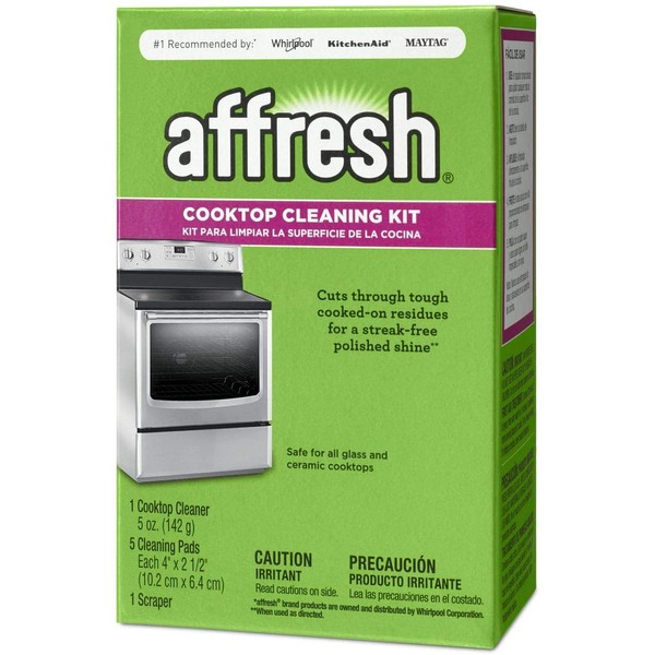Affresh Stove Top Cleaner Kit, 5 oz cleaner, 5 pads, 1 scraper