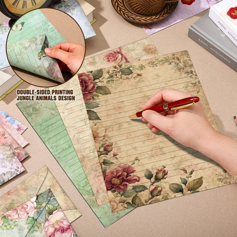 TaoBary 160 Pcs Stationery Paper Set 50 Double Sided Stationery