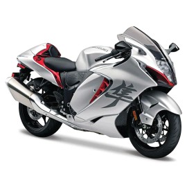 DCD 2022 for Suzuki Hayabusa Silver Metallic 1/12 Diecast Motorcycle Model by Maisto Used Displacement 150cc