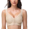 Arm Ma Front Closure Bra for Women Wireless Plus Size