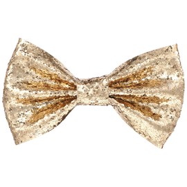 Ymapinc Sequin Bow Tie, Gold Sparkly Bow Tie Adjustable Glitter Sequin Necktie for Men Shiny Pre Tied Neck Ties for Groom Wedding Banquet Carnival Costume Party