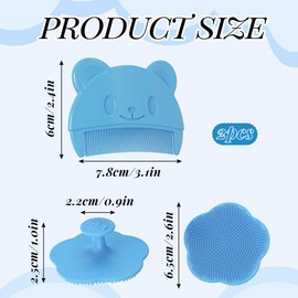 2 Stück milchschorf kamm Blau Milchschorf Baby Entfernen Bürste Schorfkamm Baby Plastik baby kamm milchschorf Silikon Kopfhaut Massagebürste Baby Haarkamm Für Baby Geeignet Für Neugeborene Baby