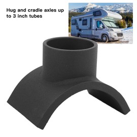 Bottle Jack Adapter Saddle Fit for Dana 60 70 80 axles, Iron Structure High Strength Hydraulic Lifting Axle Saddle with Cushion Pad for 4in Tube Black