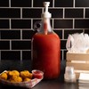 Half Gallon Glass Pump Dispenser Bottle, Large Jug with Pump