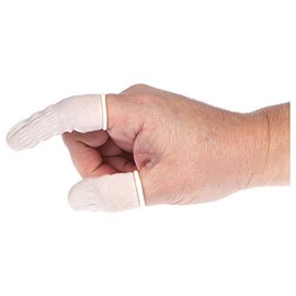 CONDOR 30D249 Powdered Finger Cots, White, L, Pk1440