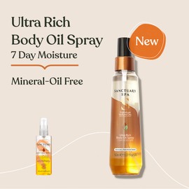 SANCTUARY SPA Ultra Rich Body Oil Spray, Body Moisturiser, with Olive Oil and Gold of Pleasure Oil, Vegan and Cruelty Free, 150 ml