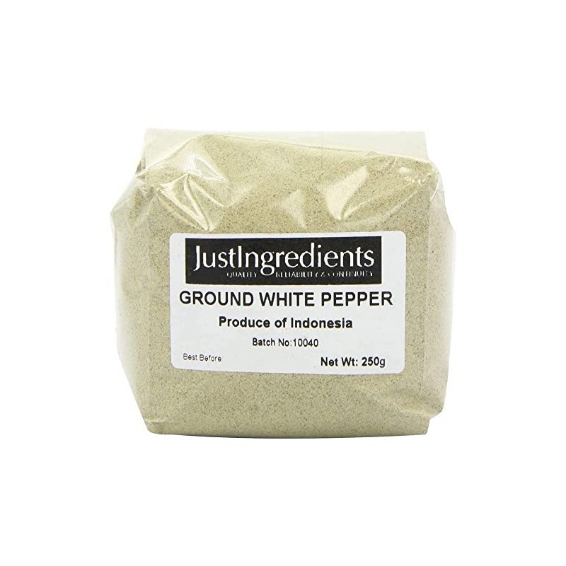 JustIngredients Essentials White Pepper Ground, 250 g