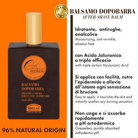 Helan, Olmo, Balsamo Dopobarba Uomo, Crema Idratante Antirughe con Acido Ialuronico, con Vitamina A e E, Estratti di Foglie di Baobab e Olii di Cotone e Crambe, 75 ml - Made in Italy