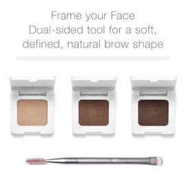RMS Beauty Back2Brow Brush - All-in-One Dual-Sided Eyebrow Tool with Spoolie & Brush to Help Define Brows, Cruelty-Free (0.4 oz)