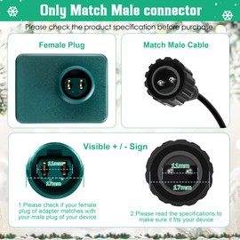 Feekoon 2 Pack 24V LED Power Supply, UL Certification LED Transformer Replacement Class 2 Power Supply, Low Voltage Power Adapter US Plug for Christmas Tree Lighting, Holiday String Light(24V, 18W)