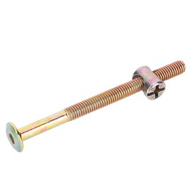 Walfront Pack of 10 Furniture Screws M6 Carbon Steel with Barrel Nuts, Dowel Nut, Connector, Fastener, Bolt, Thread Inserts, Screw (150 mm) for Furniture Assembly, Repair, Living Area, Offices