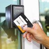 Lanyardio 3 Pack Sliding Horizontal ID Badge Holder Hard Black