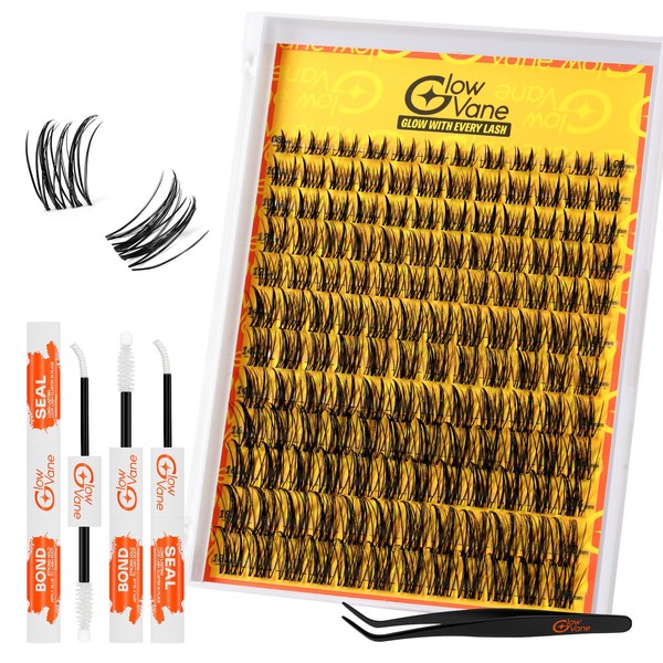 Cluster Lashes Kit, Glowvane Manga Cluster Lashes Kit, Reusable Eyelashes