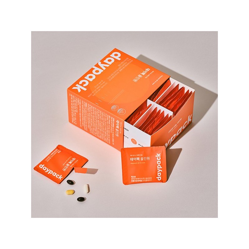 데이팩 올인원 한포 비타민 1박스 1개월분 (멀티비타민+rTG오메가3+유산균+루테인) Daypack All-in-One Vitamin