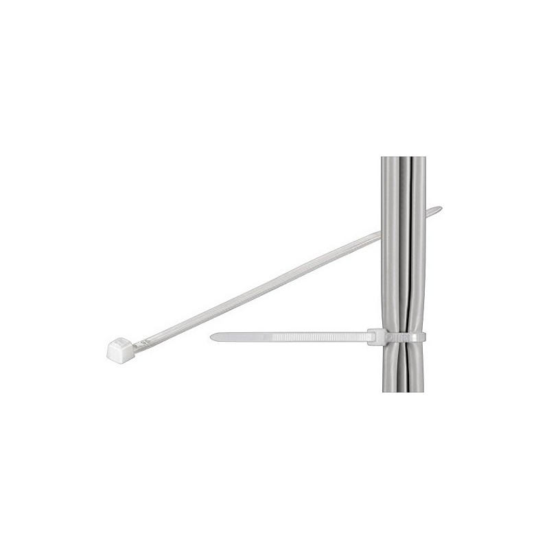 Cable tie standard, natural, length 200 mm width 3,5 mm