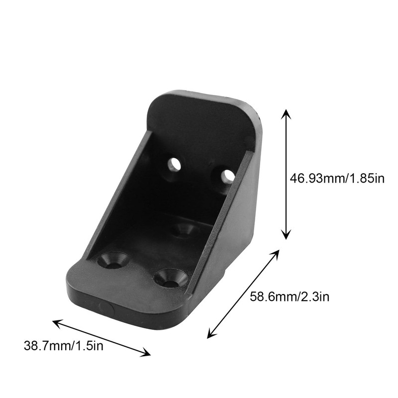 JCBIZ 4PCS Black Furniture Right Angle Bracket Plastic Corner Support