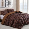 JANZAA Cheetah & Leopard Print Comforter Set Queen Size -