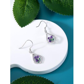 Tulip Earrings 925 Sterling Silver Flower Earrings Christmas Jewelry Gifts for Women