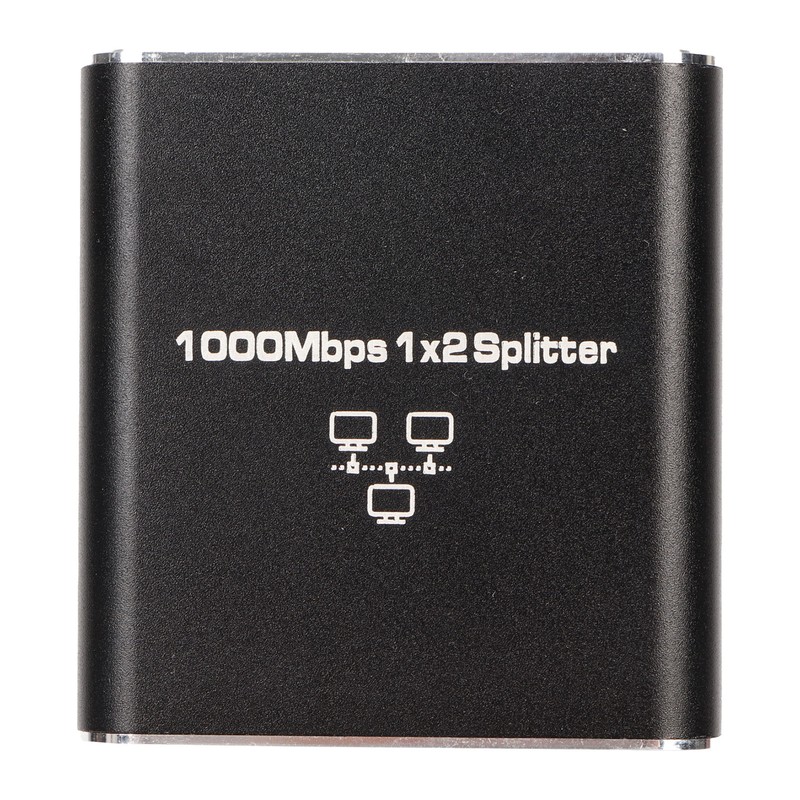 Ethernet Splitter RJ45 Network Port 1 to 2 Port Aluminum