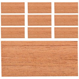 PATKAW Pack of 10 Spanish Cedar Wood Panels for Humidor Cedar Wood Box Pieces Spanish Cedar Wood Veneer Wooden Strips Cedar Wood Humidor Accessories
