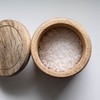 Foreside Home & Garden Carved Natural Wood Salt Cellar