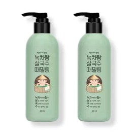 Lacvert 라끄베르 녹차탕 살국수 때밀이 바디필링, 300ml, 2개 Lakbew Green Tea Body Peeling Scrub, 300ml, 2 Pieces