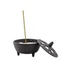Cast Iron incense, charcoal and resin burner with Lotus flower