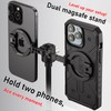 Dual Magnetic Ring Phone Mount - Foldable 360° Rotation CNC