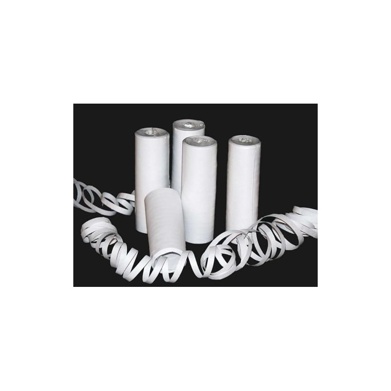 Luftschlangen weiß 5 Stück