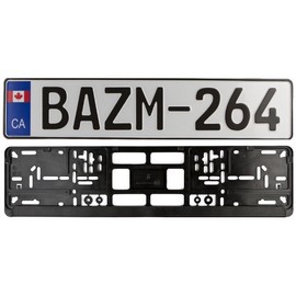 Canada Euro Style Licence Plate Package - Plate, Frame, Hardware