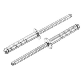 sourcing map 30Pcs 3/16" x 1" 304 Stainless Steel Round Head Double-Drum Blind Rivets, Pull Nail Drum Type Blind Rivets for DIY, Sheet Metal, Automotive Repairs, Furniture, Boat (Silver)