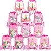 Newthinking 12 Pack Drawstring Party Bags for Kids, Non-woven Fabric