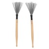2PCS Drum Brush Double Headed Dual Purpose Maple Drumstick Rubber