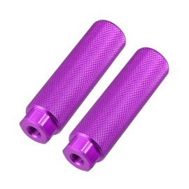 A ABSOPRO Rear Foot Pegs Footrests Purple for BMX MTB Bike Bicycle Fit 3/8 Inch Axles (Set of 10)