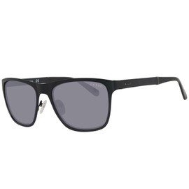Guess GU6891 Sunglasses - Matte Black Frame, Smoke Mirror Lenses, 57 mm Lens Diameter GU68915702C