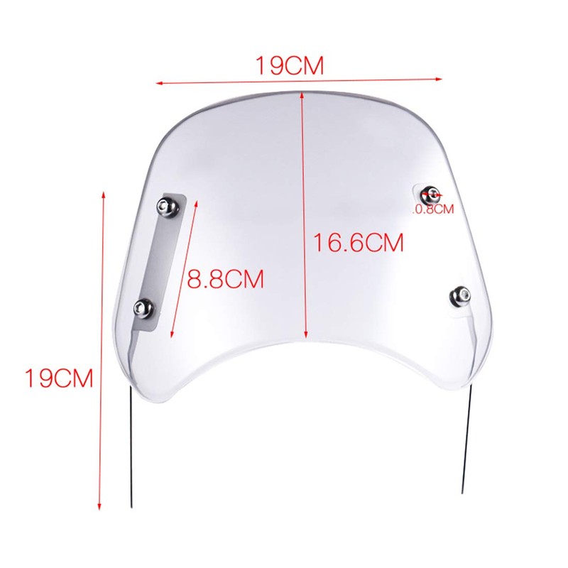 Universal motorcycle windshield Windscreen deflector for 5 '' - 7
