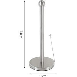 SEOLIFE Servilletero para Rollo de Papel de Acero Inoxidable, Portarrollos de Papel de Cocina con Brazo de Tensión Porta Rollo Soporte para Toallas, Apto para Cocina y Mesa de Comedor (Plateado)