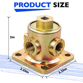 Misakomo 90554615 3-Way Pilot Valve - 1/4"-1/8" NPT Pilot Valve Port Compatible with Haldex 90554615 pilot valves - Pilot Valve for Air Suspension Dump Systems on Semi Trailer and Trucks