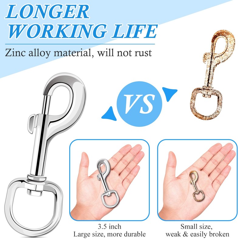 ERKOON 3.5 Inch Swivel Eye Bolt Snap Hooks 154Lbs Load