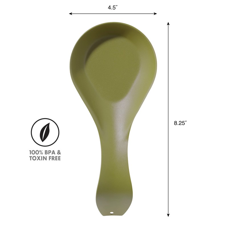 Oggi Soporte para cucharas, color verde oliva