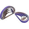 25PCS 3/8X13" Premium High Performance Purple Ceramic Sanding Belts for