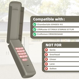 Universal Garage Door Opener Keypad, Compatible with LiftMaster Chamberlain Craftsman Produced Since 1993, Wireless Keypad Keyless Entry Replaces 877LM 877MAX G940EV-P2 377LM Safe Security +2.0