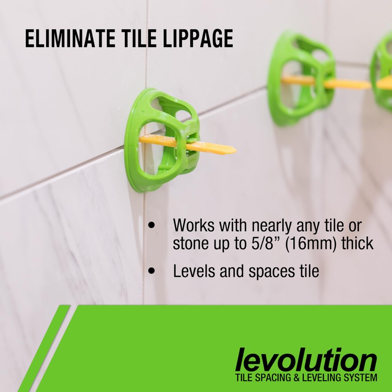 Miracle Sealants Levolution Pro Flat Spacer 1/8", Tile Leveling &