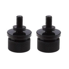 Motorcycle Seat Mounting Bolts Black Aluminum CNC Machined 6mm Thread Diameter Pack of 2