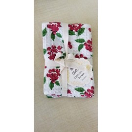 REP 440018 Dish Towels, Blueberry, Dish Cloth, 2 Pieces, Red, 11.8 x 11.8 inches (30 x 30 cm), 100% Cotton, Gift, Gift, Gift, Birthday, Stylish, Cute, Waffle Fabric