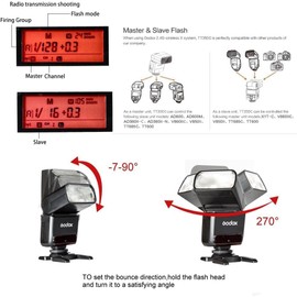 Godox TT350C Flash 2.4G Wireless TTL Camera Flash Master & Slave Speedlite 1/8000s HSS for Canon 5D MarkIII 80D 7D 760D 60D 600D 30D 100D Cameras
