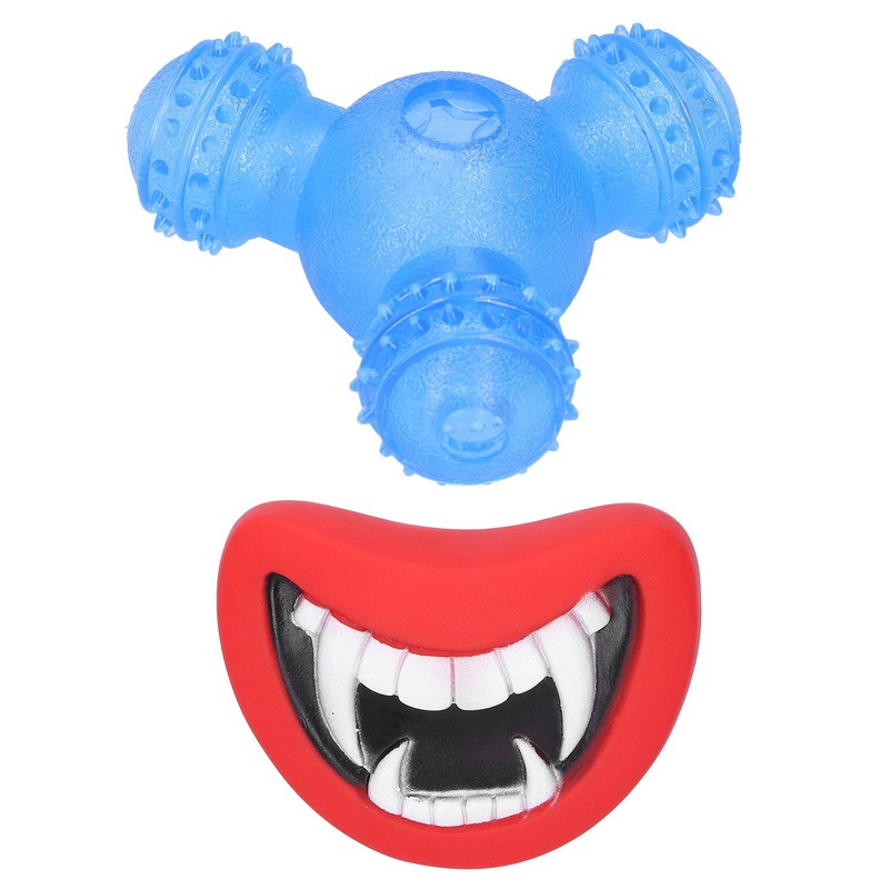 Pet Chew Toy Set Interactive Puppy Teething Red Lip Demon