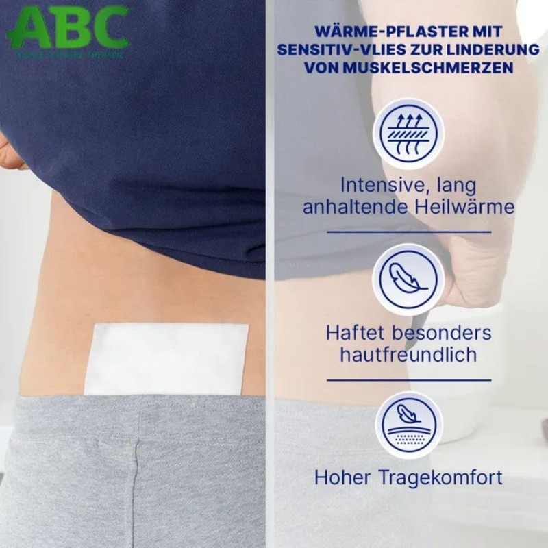 Hansaplast ABC Heat Plasters with Sensitive Fleece 14 x 10