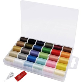 30 Color All-Purpose Polyester Sewing Thread Set – 1,350m Total, 45m (50 Yards) Per Roll – Suitable for Hand and Machine Sewing – Includes Black and White Sewing Threads